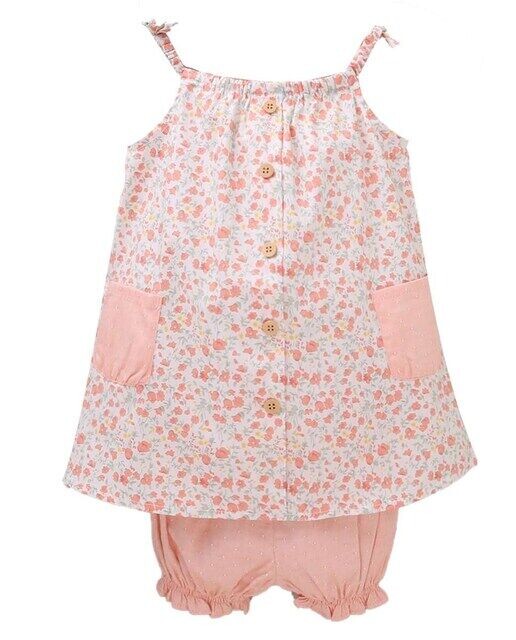 Платье для девочки с цветочным принтом и трусиками в тон Dadati, розовый
Платье для девочки с цветочным принтом и трусиками в тон Dadati, розовый