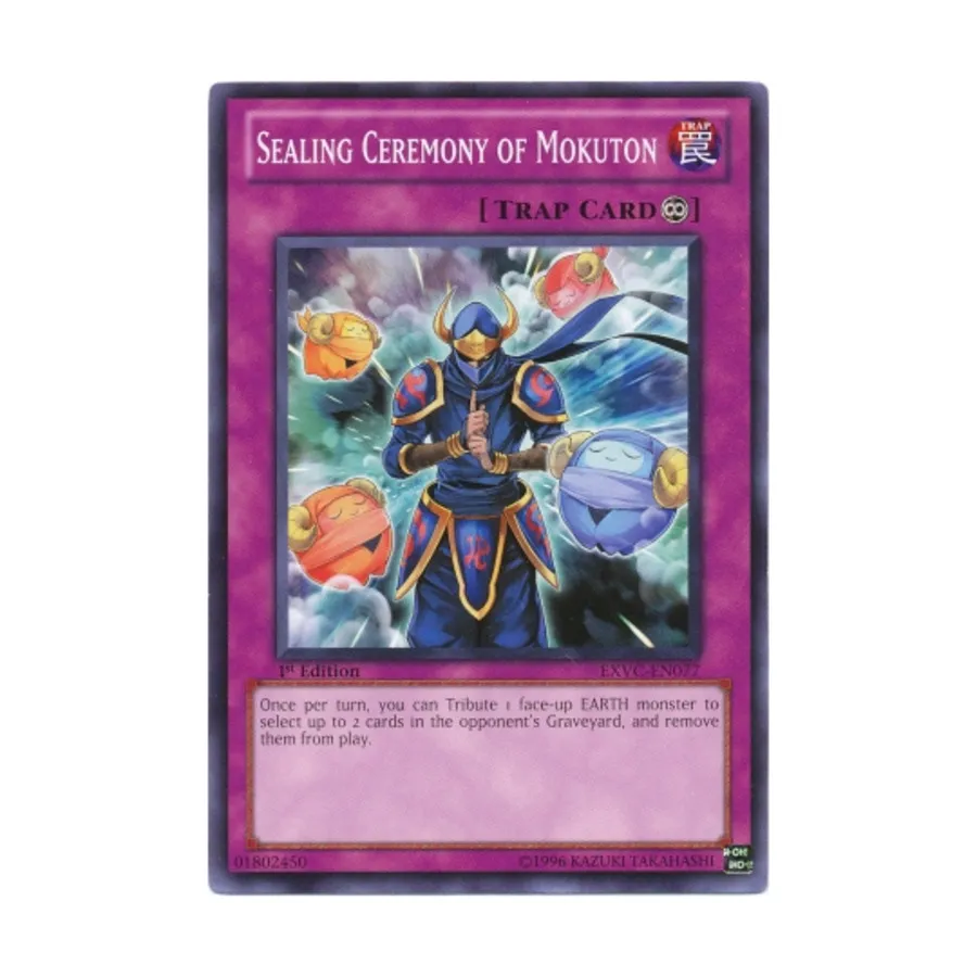 CCG Церемония запечатывания Мокутона (обычная), Yu-Gi-Oh - Extreme Victory - Singles
CCG Церемония запечатывания Мокутона (обычная), Yu-Gi-Oh - Extreme Victory - Singles