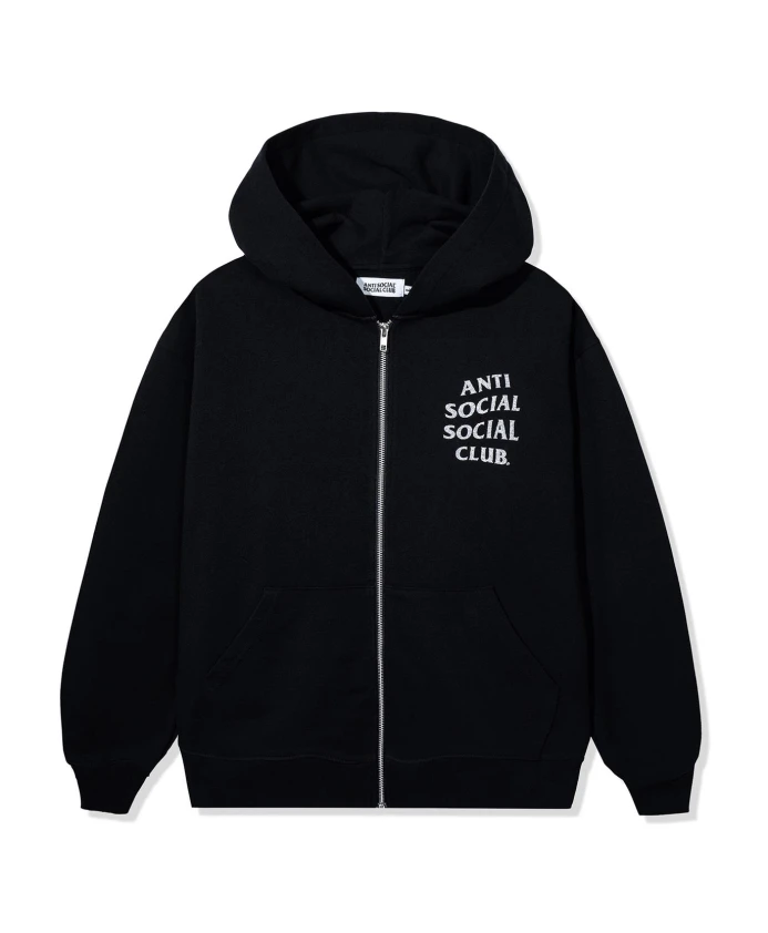 Толстовка с застежкой-молнией Anti Social Social Club, черный
Толстовка с застежкой-молнией Anti Social Social Club, черный