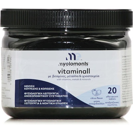 Vitaminall Пищевая добавка из мультивитаминов и минералов с микроэлементами - 20 шипучих таблеток My Elements
Vitaminall Пищевая добавка из мультивитаминов и минералов с микроэлементами - 20 шипучих таблеток My Elements