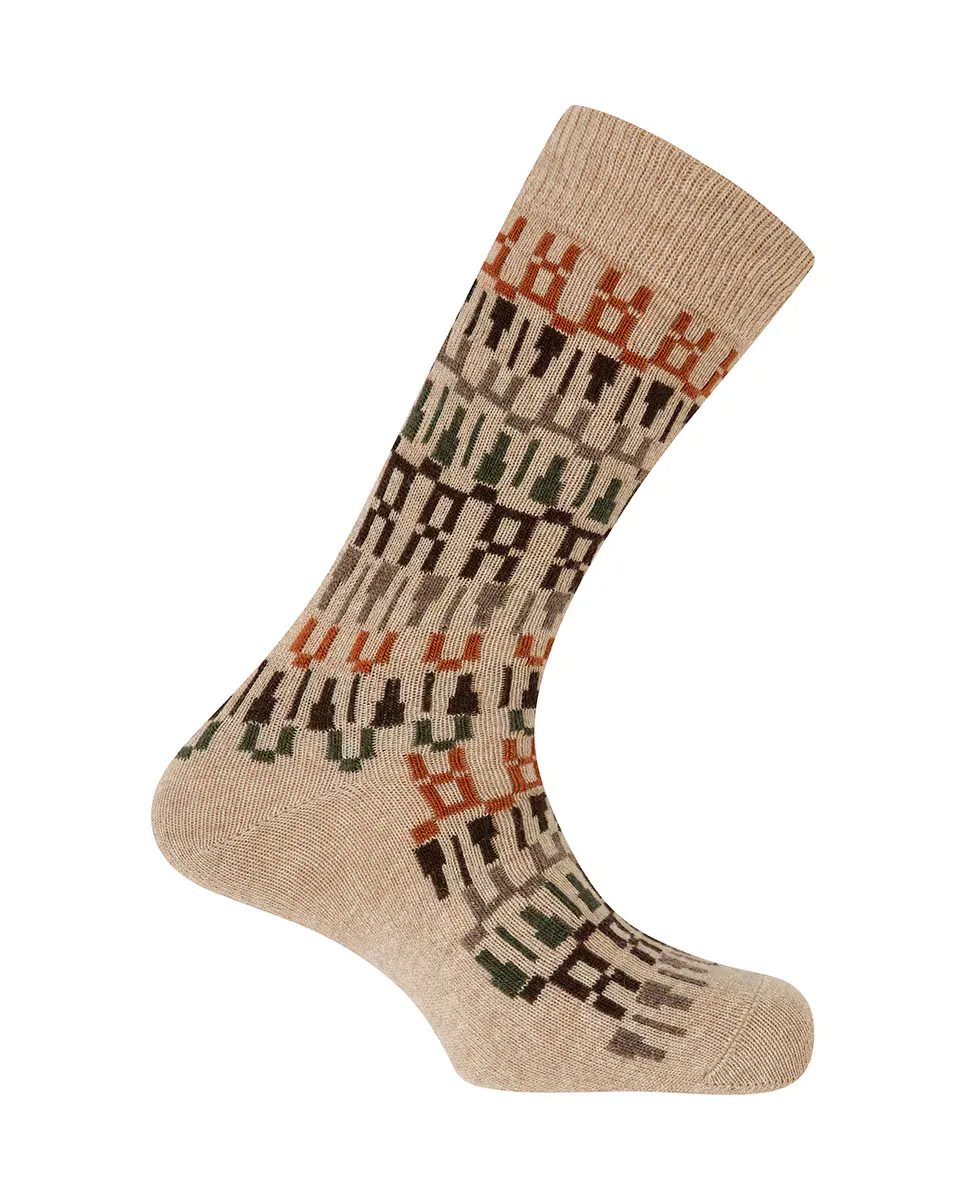 Мужские носки из кашемира/шерсти с бежевой каймой Punto Blanco
Мужские носки из кашемира/шерсти с бежевой каймой Punto Blanco