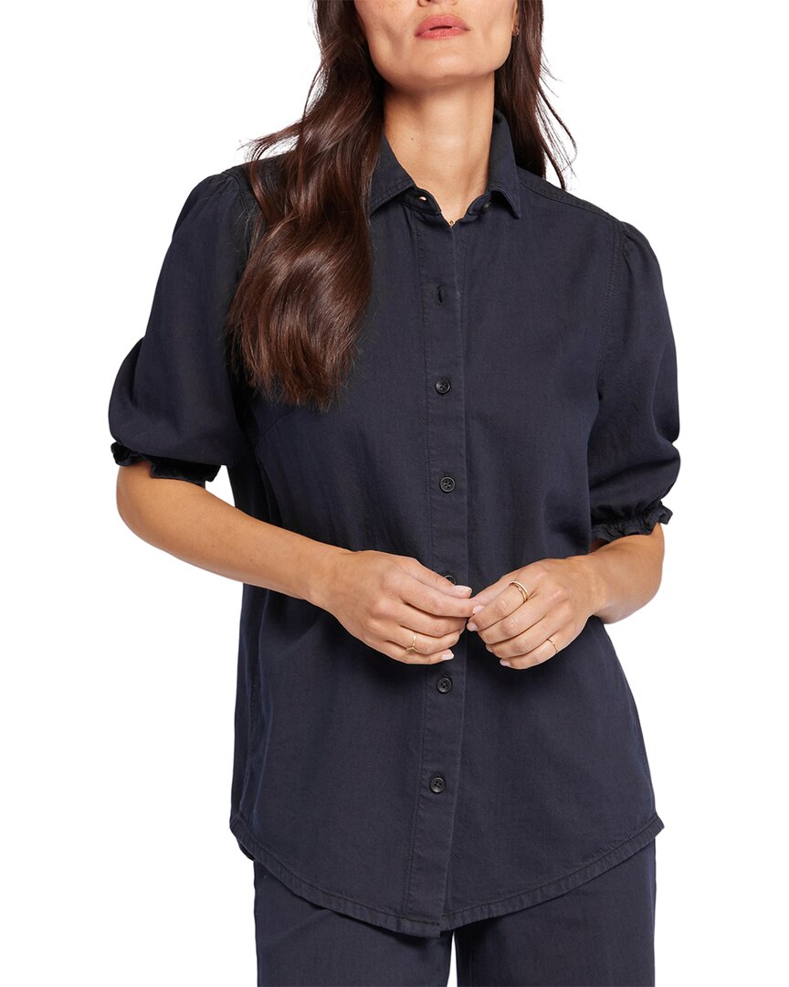 Рубашка из денима с присборенными рукавами NYDJ, черный
Рубашка из денима с присборенными рукавами NYDJ, черный