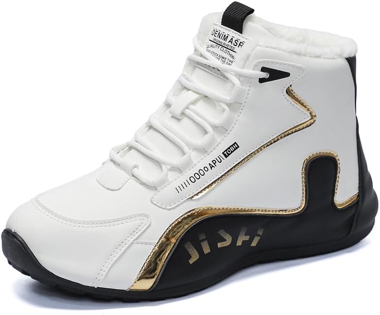 Мужские высокие зимние сноубутсы с флисовой подкладкой - прочный верх из ПУ и резиновая подошва - шнурованные кроссовки с круглым носком для прогулок и походов на осень/зиму Hhhchpm, белый/черный
Мужские высокие зимние сноубутсы с флисовой подкладкой - прочный верх из ПУ и резиновая подошва - шнурованные кроссовки с круглым носком для прогулок и походов на осень/зиму Hhhchpm, белый/черный