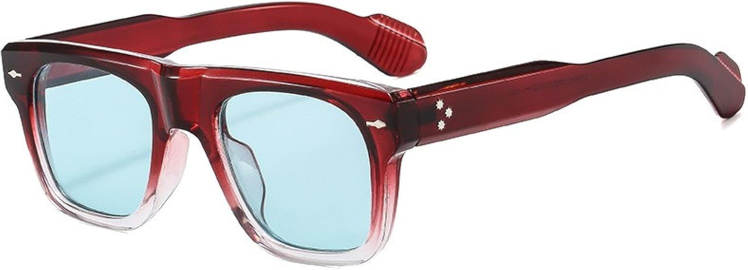 Популярные модные женские солнцезащитные очки в стиле ретро с прозрачными линзами цвета океана и защитой от УФ-излучения UV400, мужские очки с заклепками в стиле панк TVTBBVV, Red
Популярные модные женские солнцезащитные очки в стиле ретро с прозрачными линзами цвета океана и защитой от УФ-излучения UV400, мужские очки с заклепками в стиле панк TVTBBVV, Red