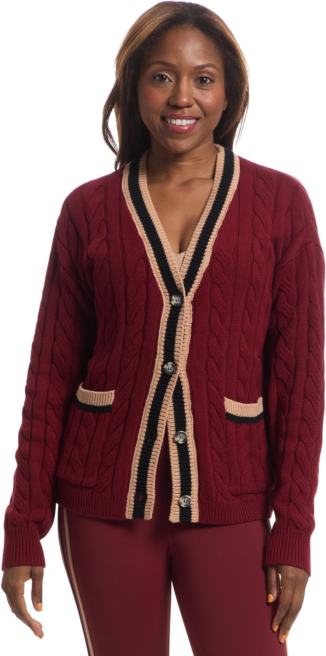 Свитер Beach Riot Women's Gene Cardigan, Maroon Merlot Color-Block
Свитер Beach Riot Women's Gene Cardigan, Maroon Merlot Color-Block