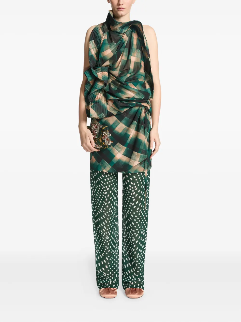 Декорированный клатч-конверт Dries Van Noten, зеленый
Декорированный клатч-конверт Dries Van Noten, зеленый