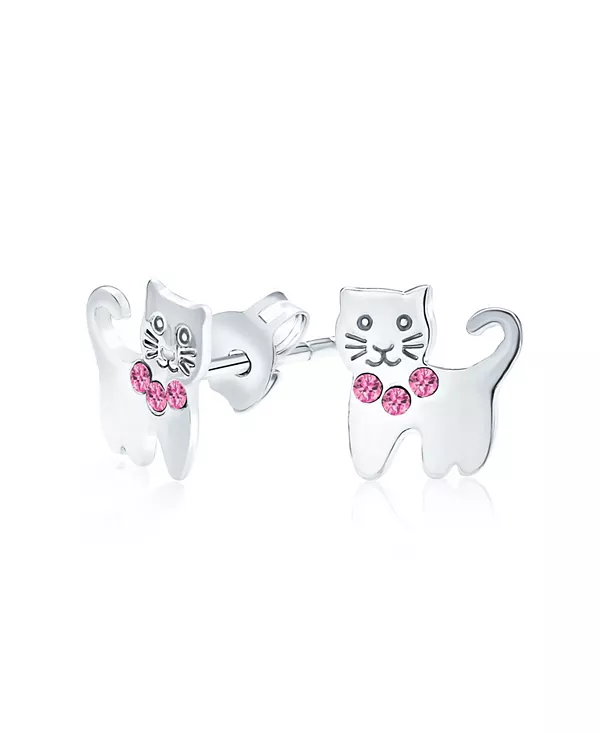 Серьги-Гвоздики в виде хрустальных кошек из стерлингового серебра Bling Jewelry, pink
Серьги-Гвоздики в виде хрустальных кошек из стерлингового серебра Bling Jewelry, pink