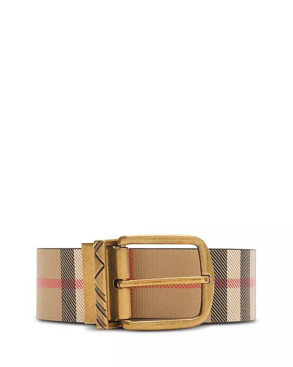 Мужской двусторонний ремень с клетчатой пряжкой Burberry, мультиколор
Мужской двусторонний ремень с клетчатой пряжкой Burberry, мультиколор