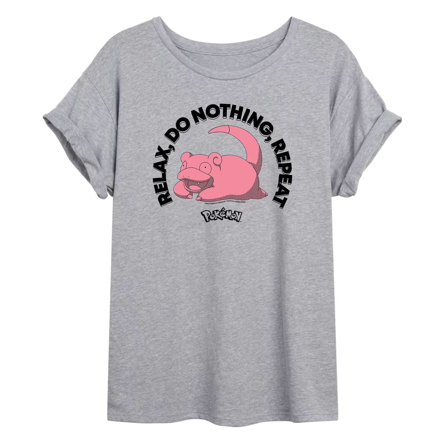Большая футболка с рисунком покемонов для юниоров «Расслабься, ничего не делай» Licensed Character
