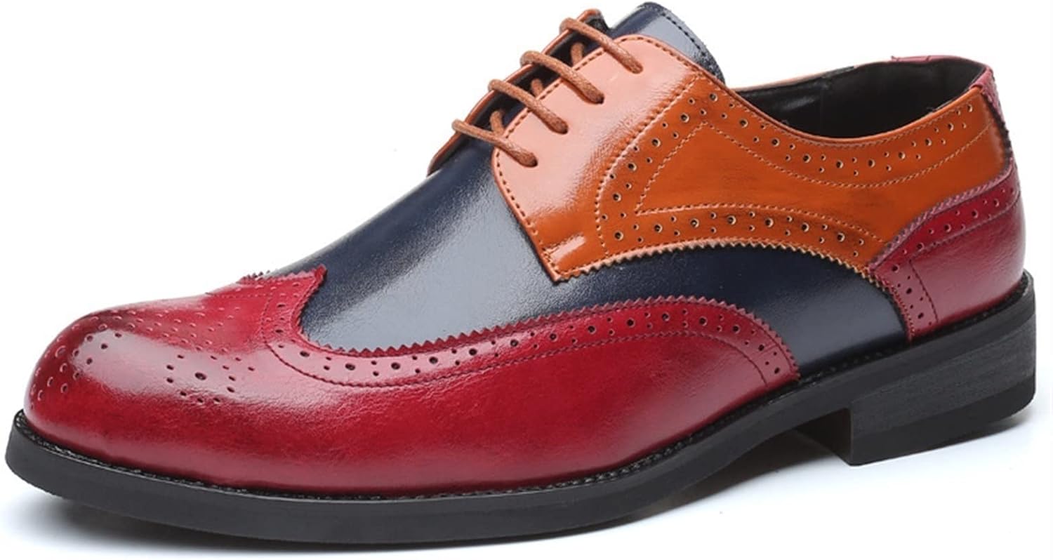 Классические оксфордские туфли для мужчин на шнуровке, двухцветные, с перфорацией, дерби, из искусственной кожи, на блочном каблуке, низкие, с резиновой подошвой и нескользящим покрытием Zuzala, красный
Классические оксфордские туфли для мужчин на шнуровке, двухцветные, с перфорацией, дерби, из искусственной кожи, на блочном каблуке, низкие, с резиновой подошвой и нескользящим покрытием Zuzala, красный
