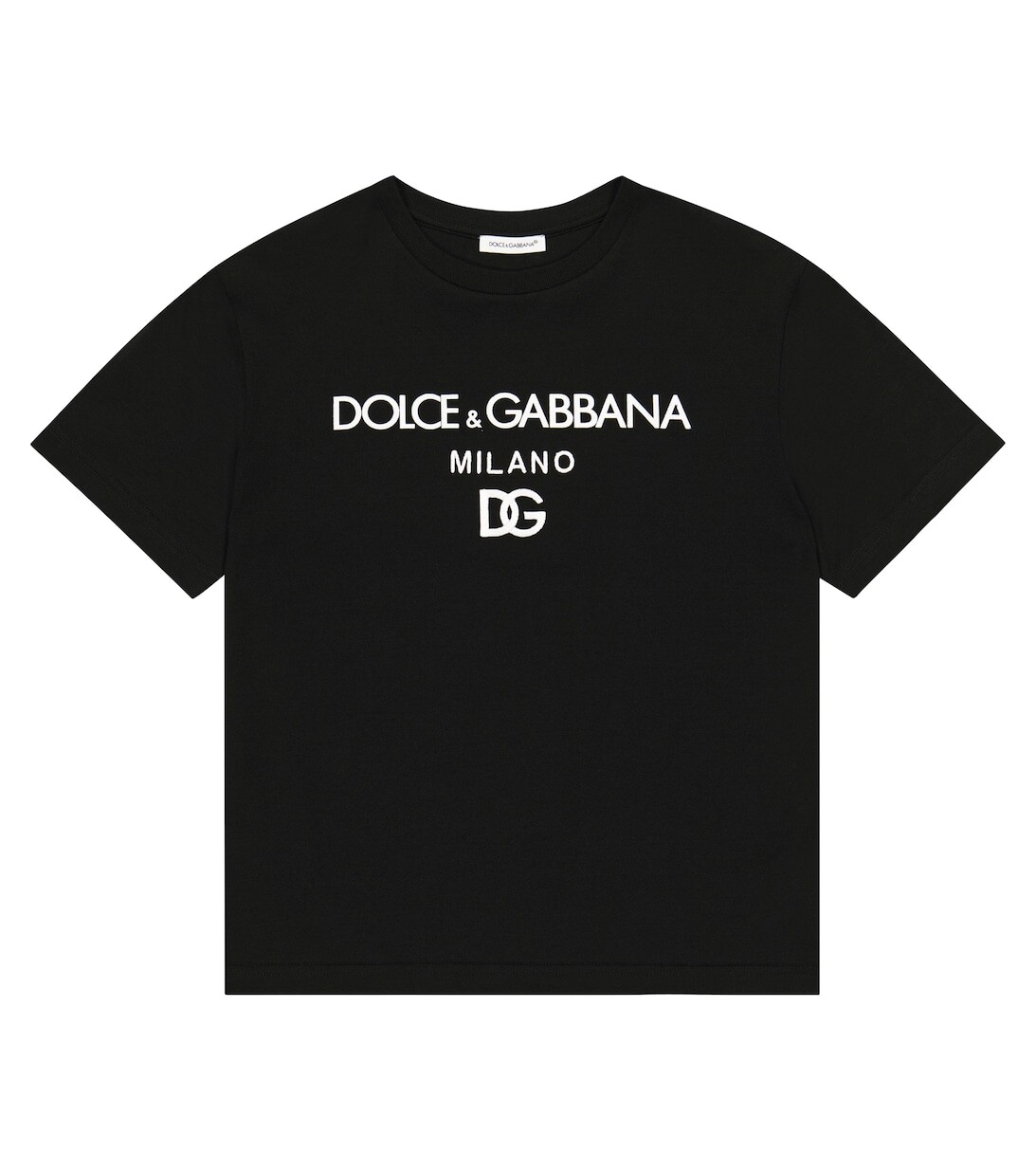 Футболка из хлопкового джерси с логотипом Dolce&Gabbana, черный 
Футболка из хлопкового джерси с логотипом Dolce&Gabbana, черный