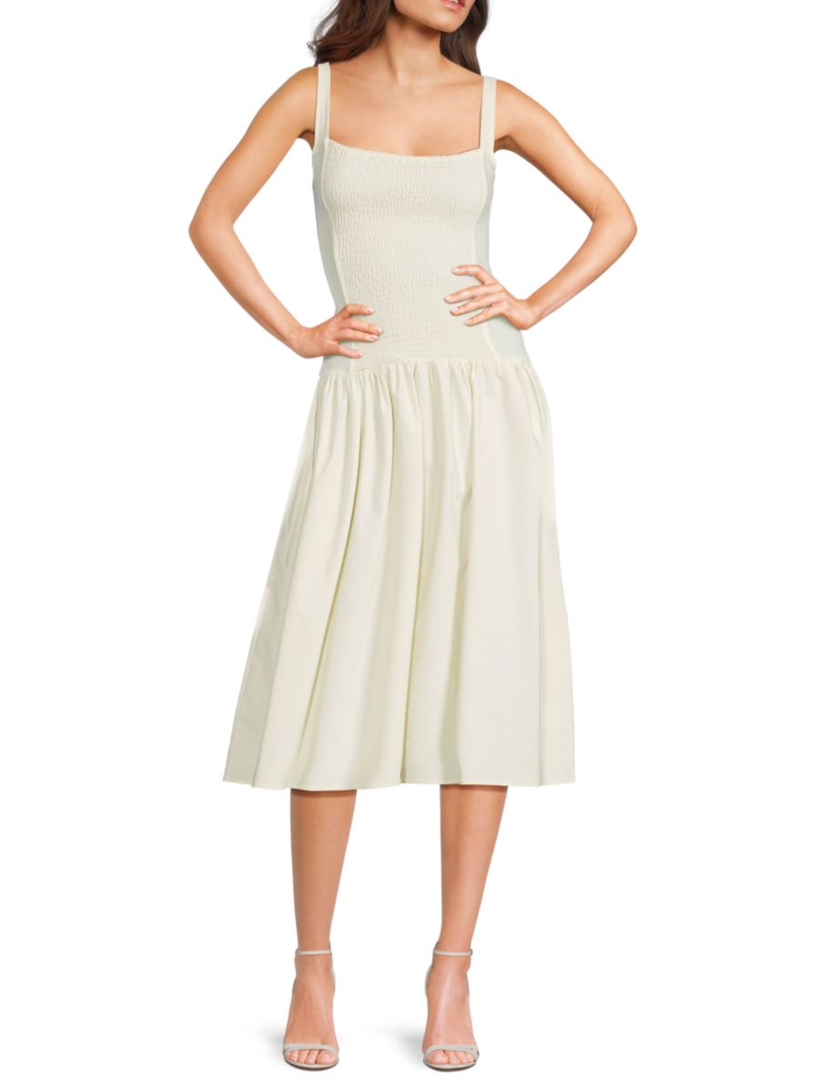 Платье миди из льняной смеси WeWoreWhat, слоновая кость
Платье миди из льняной смеси WeWoreWhat, слоновая кость