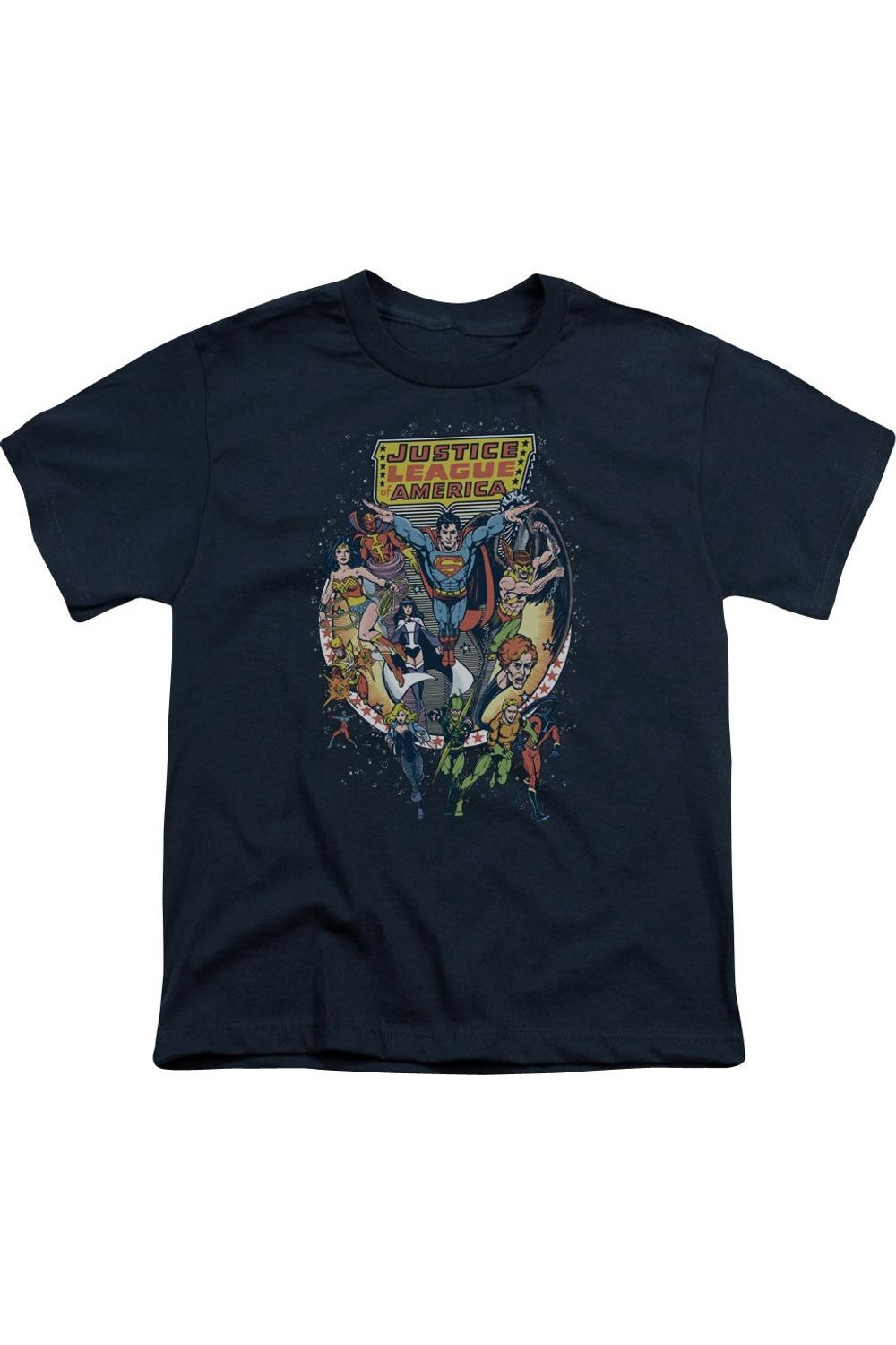 Футболка с коротким рукавом для детей "Лига справедливости Америки" Star Group Gildan, темно-синий 
Футболка с коротким рукавом для детей "Лига справедливости Америки" Star Group Gildan, темно-синий