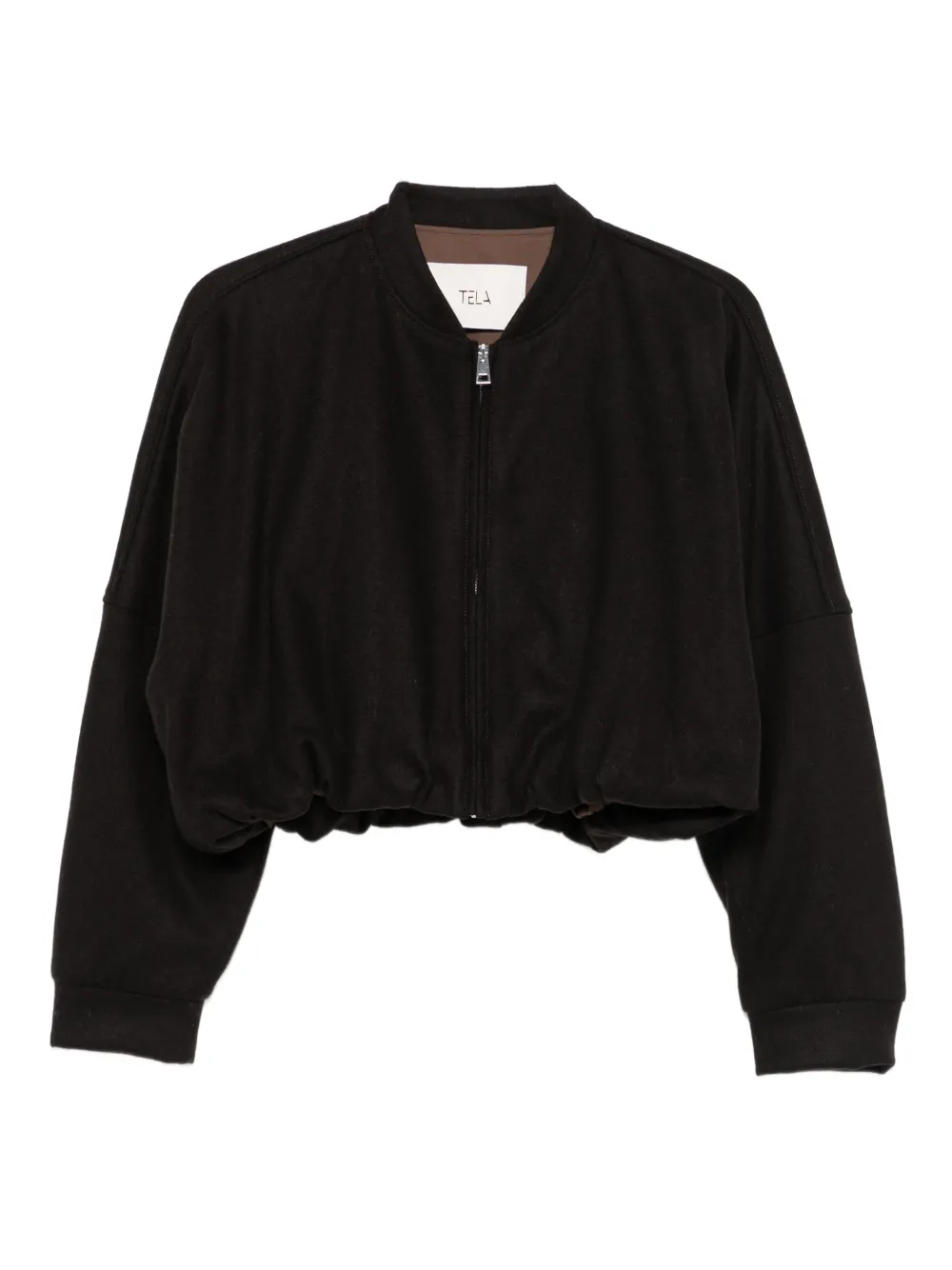 Укороченная куртка-бомбер Tela, черный 
Укороченная куртка-бомбер Tela, черный