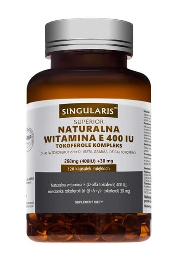 Singularis, Superior Natural Витамин E 400 UI Комплекс токоферолов, Добавка , 120 капсул
Singularis, Superior Natural Витамин E 400 UI Комплекс токоферолов, Добавка , 120 капсул