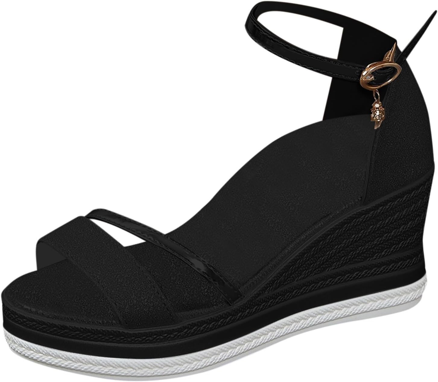 Женские сандалии на платформе с танкеткой, с ремешками и пряжкой на щиколотку, с открытым носком, повседневные летние сандалии, удобные для ходьбы, для прогулок, отпуска, путешествий и работы Toumov, черный
Женские сандалии на платформе с танкеткой, с ремешками и пряжкой на щиколотку, с открытым носком, повседневные летние сандалии, удобные для ходьбы, для прогулок, отпуска, путешествий и работы Toumov, черный