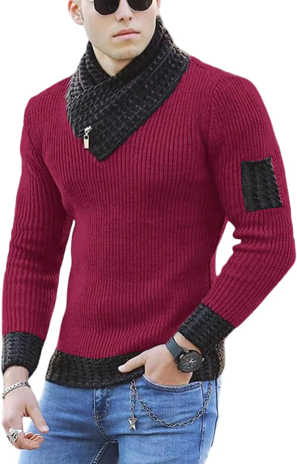 Мужской свитер Yoeasy с воротником-стойкой и молнией
Мужской свитер Yoeasy с воротником-стойкой и молнией