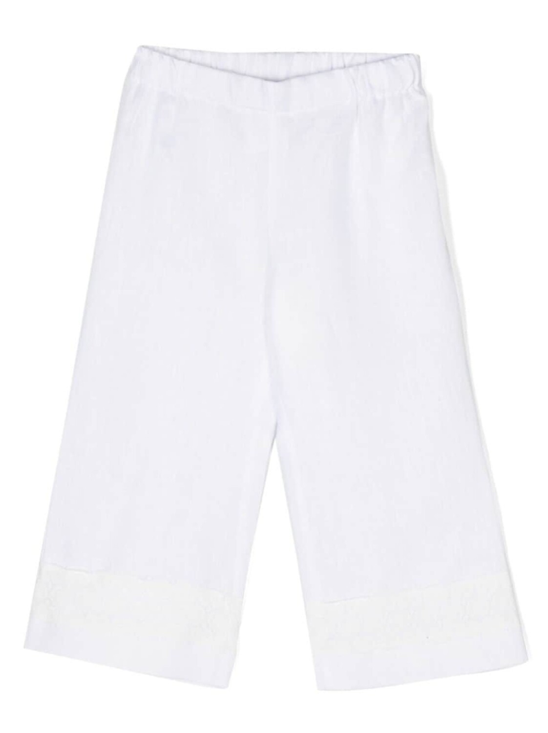 Льняные брюки с кружевной аппликацией La Stupenderia, белый
Льняные брюки с кружевной аппликацией La Stupenderia, белый