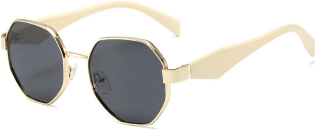 Солнцезащитные очки с защитой UV400 | Металлические круглые, в стиле панк, с металлическими шарнирами | Для женщин и мужчин, для занятий спортом на открытом воздухе и вождения DSVIGF, Beigegold-black
Солнцезащитные очки с защитой UV400 | Металлические круглые, в стиле панк, с металлическими шарнирами | Для женщин и мужчин, для занятий спортом на открытом воздухе и вождения DSVIGF, Beigegold-black