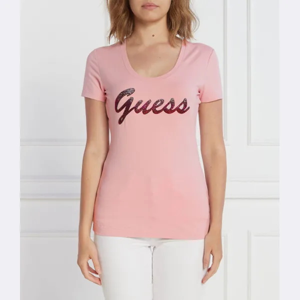 Блестящая футболка стандартного кроя SS rn Guess, розовый
Блестящая футболка стандартного кроя SS rn Guess, розовый