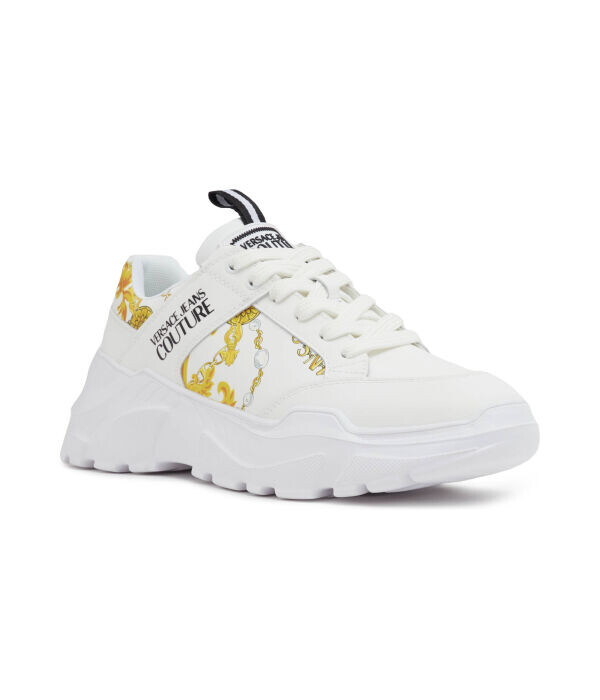 Кроссовки Versace Jeans Couture, белый / золотой 
Кроссовки Versace Jeans Couture, белый / золотой