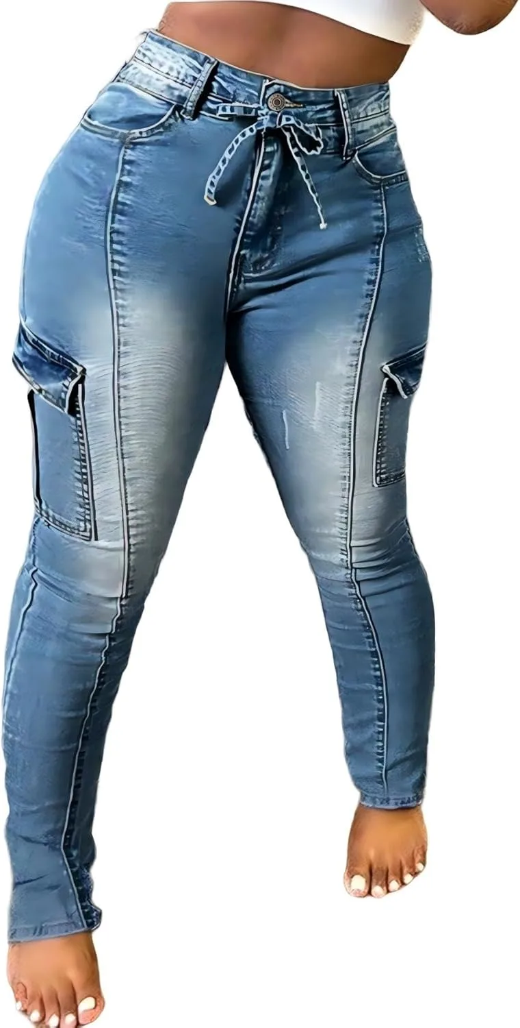 Скинни карго джинсы женские с высокой посадкой WGXWGX
Скинни карго джинсы женские с высокой посадкой WGXWGX