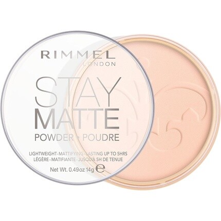 Прессованная пудра Stay Matte Pink Blossom 14G, Rimmel 
Прессованная пудра Stay Matte Pink Blossom 14G, Rimmel