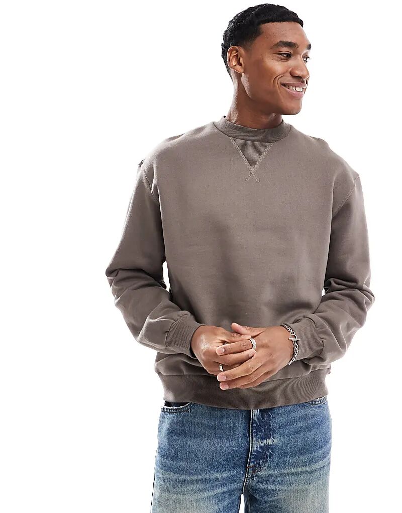 Толстовка свободного кроя премиум-класса плотностью 400 г/м² коричневого цвета ASOS DESIGN
Толстовка свободного кроя премиум-класса плотностью 400 г/м² коричневого цвета ASOS DESIGN