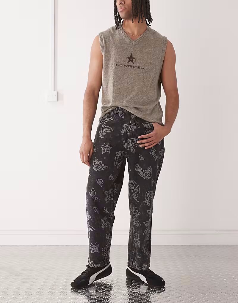 Джинсы Santa Cruz Big rose с принтом из денима черного цвета
Джинсы Santa Cruz Big rose с принтом из денима черного цвета