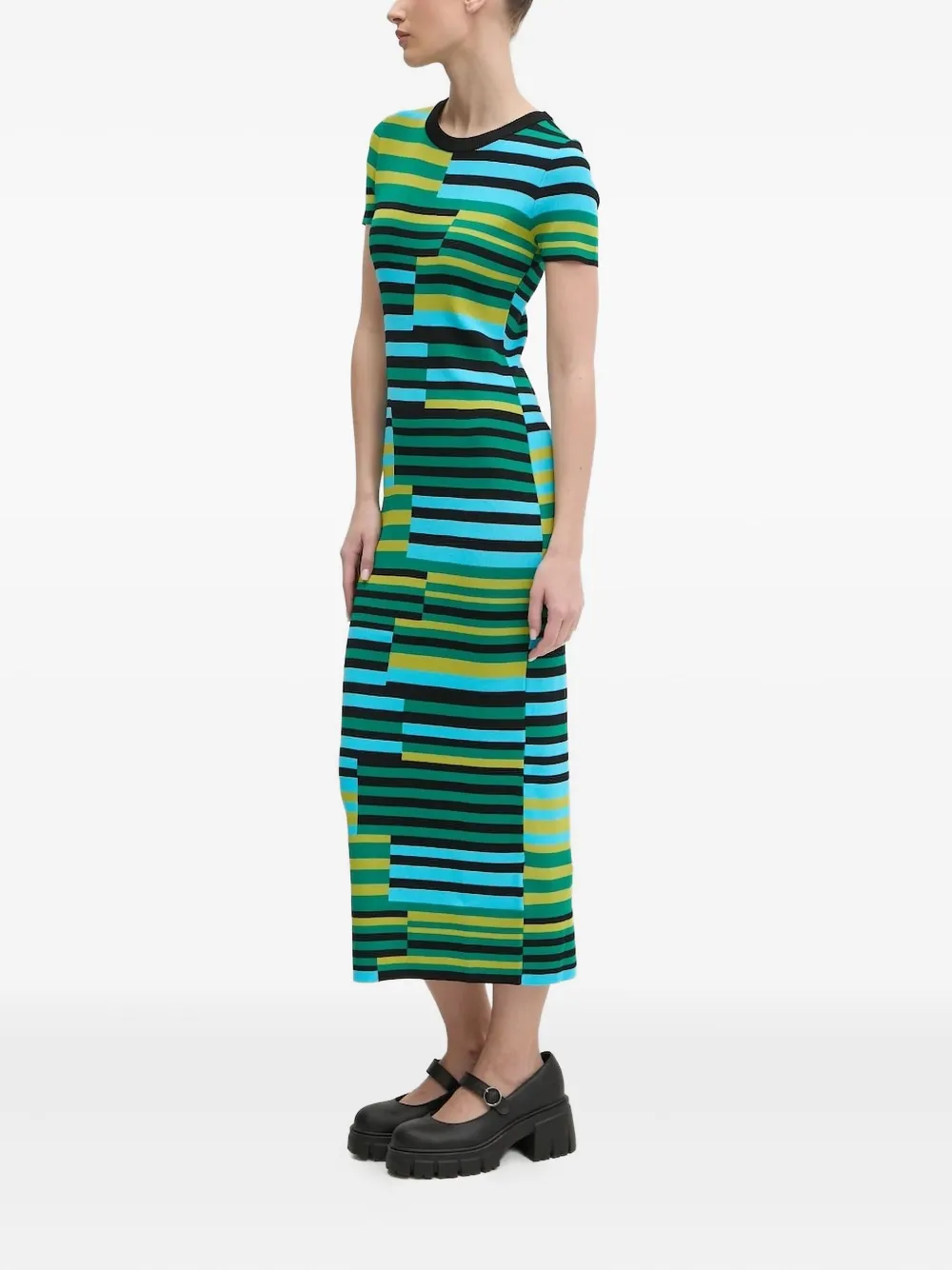 Платье миди в полоску Desigual, зеленый
Платье миди в полоску Desigual, зеленый