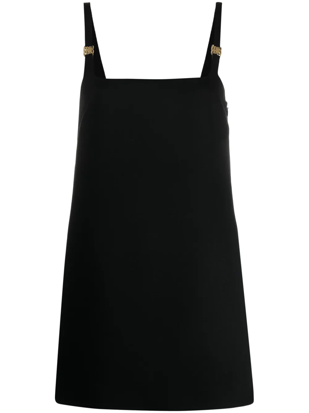 Шерстяное платье мини с логотипом MIU MIU, черный
Шерстяное платье мини с логотипом MIU MIU, черный