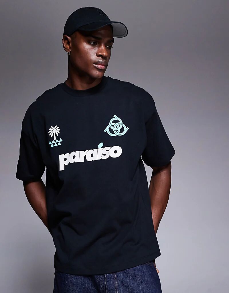 Футболка свободного кроя ASOS DESIGN черного цвета со спортивной графикой
Футболка свободного кроя ASOS DESIGN черного цвета со спортивной графикой