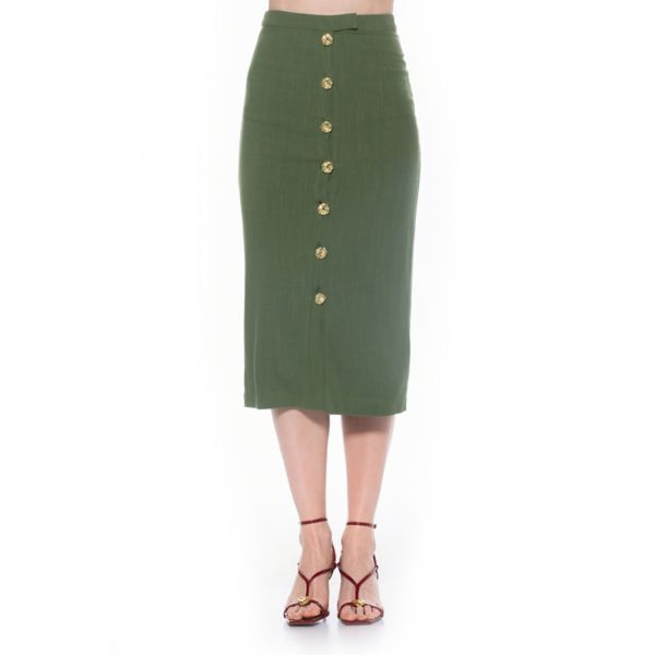 Женская льняная юбка миди с застежкой спереди на пуговицах Alexia Admor, зеленый
Женская льняная юбка миди с застежкой спереди на пуговицах Alexia Admor, зеленый