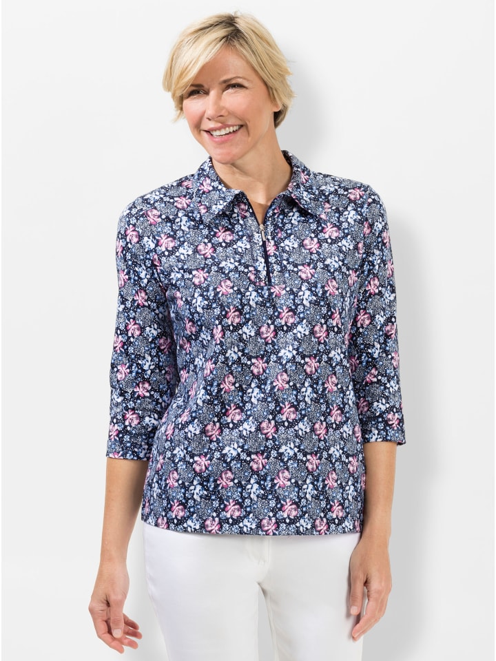 Рубашка-поло темно-синего цвета с принтом пыльной розы WITT WEIDEN
Рубашка-поло темно-синего цвета с принтом пыльной розы WITT WEIDEN