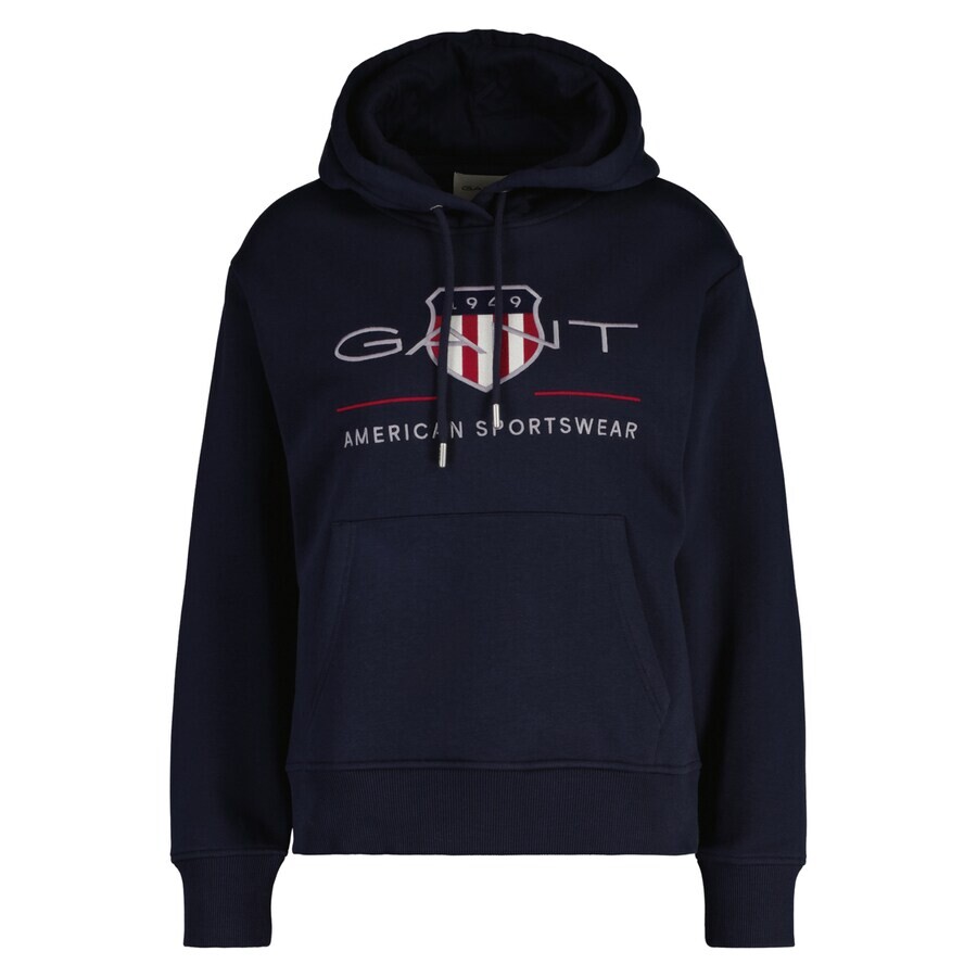Толстовка с капюшоном GANT Sweatshirt, морской синий 
Толстовка с капюшоном GANT Sweatshirt, морской синий