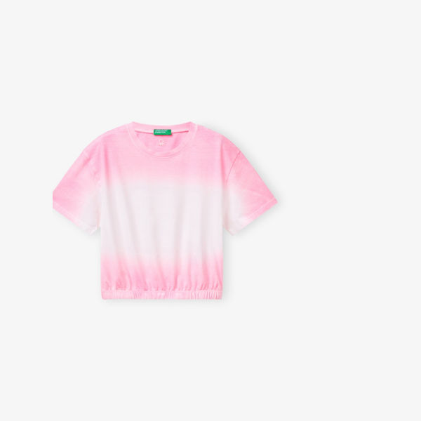 Футболка из хлопка с тай-дай эффектом и вышитым логотипом, 6-14 лет Benetton, розовый
Футболка из хлопка с тай-дай эффектом и вышитым логотипом, 6-14 лет Benetton, розовый
