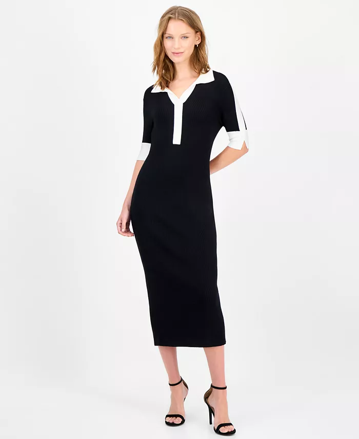 Женское облегающее платье с контрастной отделкой T Tahari, черный
Женское облегающее платье с контрастной отделкой T Tahari, черный