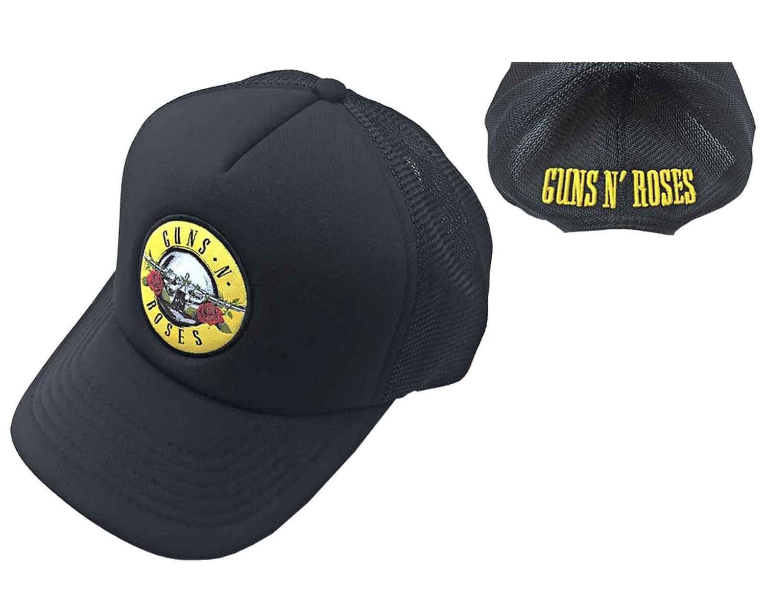 Classic Band Logo TruckerБейсболка Guns N Roses, черный 
Classic Band Logo TruckerБейсболка Guns N Roses, черный
