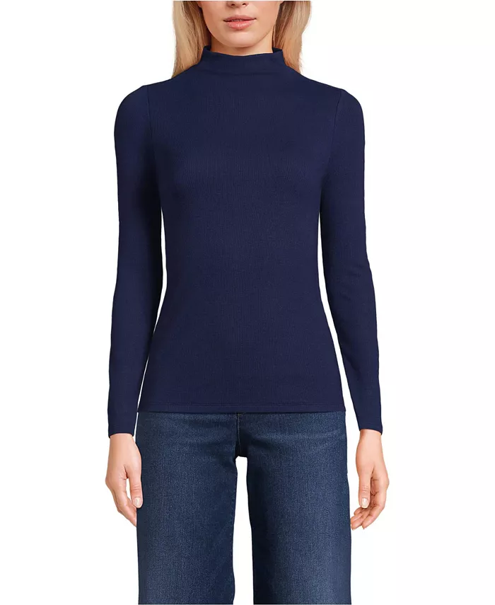 Женский драпированный жакет с длинным рукавом и воротником-стойкой Lands' End, синий
Женский драпированный жакет с длинным рукавом и воротником-стойкой Lands' End, синий