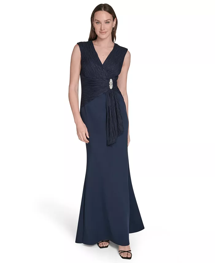 Женское платье без рукавов с V-образным вырезом Jessica Howard
Женское платье без рукавов с V-образным вырезом Jessica Howard