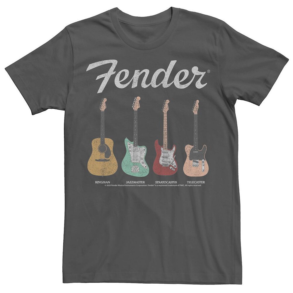 Мужская футболка с плакатом и гитарой Fender Licensed Character, цвет Charcoal
Мужская футболка с плакатом и гитарой Fender Licensed Character, цвет Charcoal