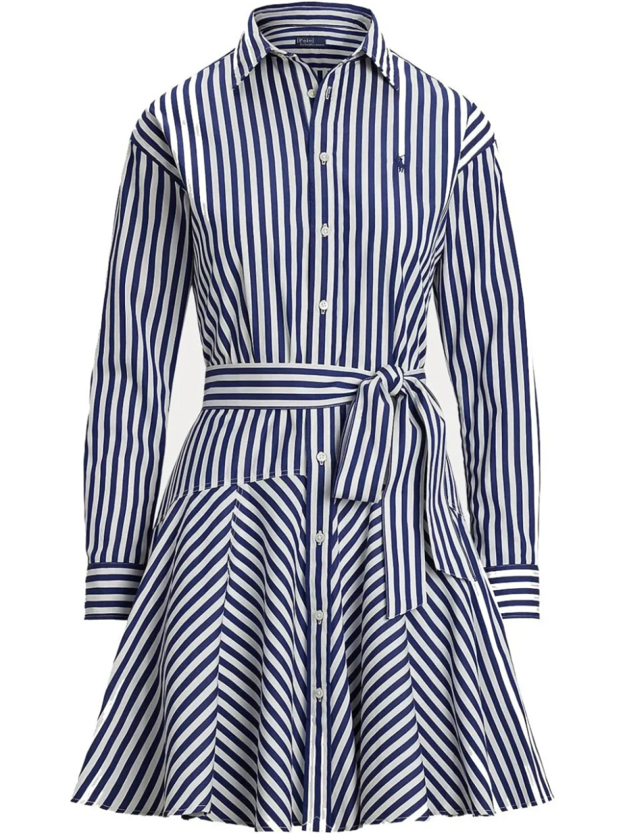 Платье мини в полоску со вставками Polo Ralph Lauren, синий 
Платье мини в полоску со вставками Polo Ralph Lauren, синий