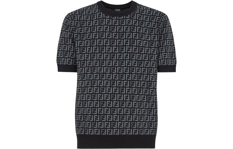 Джемпер с коротким рукавом ff jacquard FENDI, черный
Джемпер с коротким рукавом ff jacquard FENDI, черный