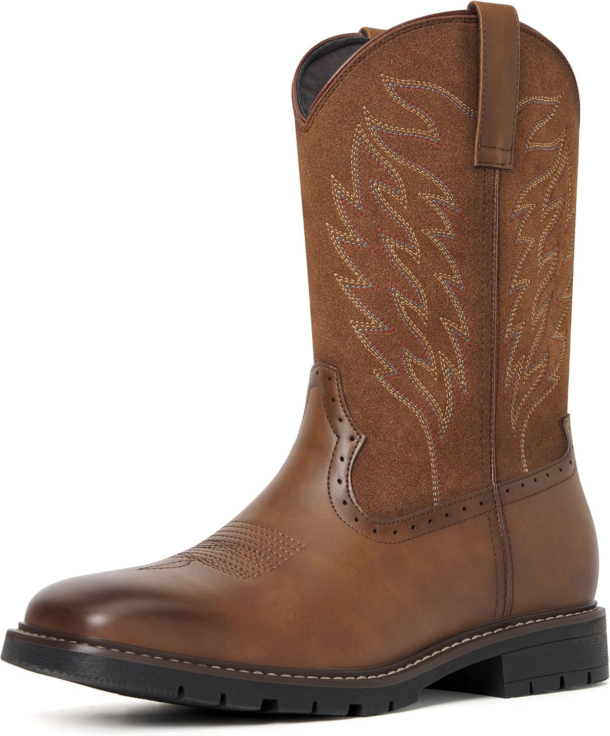 Мужские ковбойские сапоги Julyrose - западные сапоги с квадратным носком, противоскользящие, с ретро-вышивкой, на толстом каблуке, легко надеваются, стиль кантри, коричневый
Мужские ковбойские сапоги Julyrose - западные сапоги с квадратным носком, противоскользящие, с ретро-вышивкой, на толстом каблуке, легко надеваются, стиль кантри, коричневый