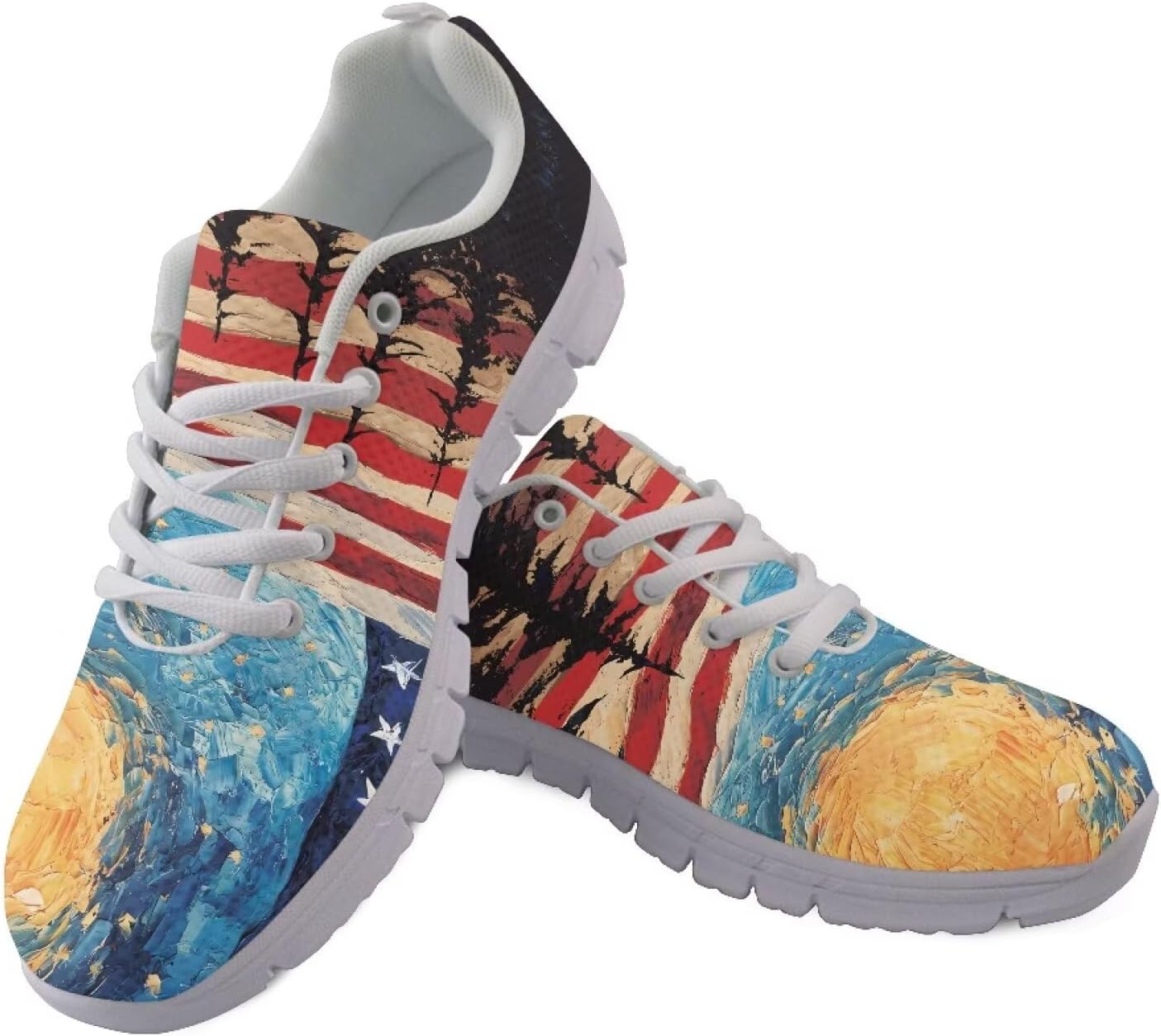Кроссовки GIFTPUZZ для женщин и мужчин на День независимости, патриотические, с сетчатой тканью, легкие и удобные, размер 39-48, белый/красный/синий
Кроссовки GIFTPUZZ для женщин и мужчин на День независимости, патриотические, с сетчатой тканью, легкие и удобные, размер 39-48, белый/красный/синий