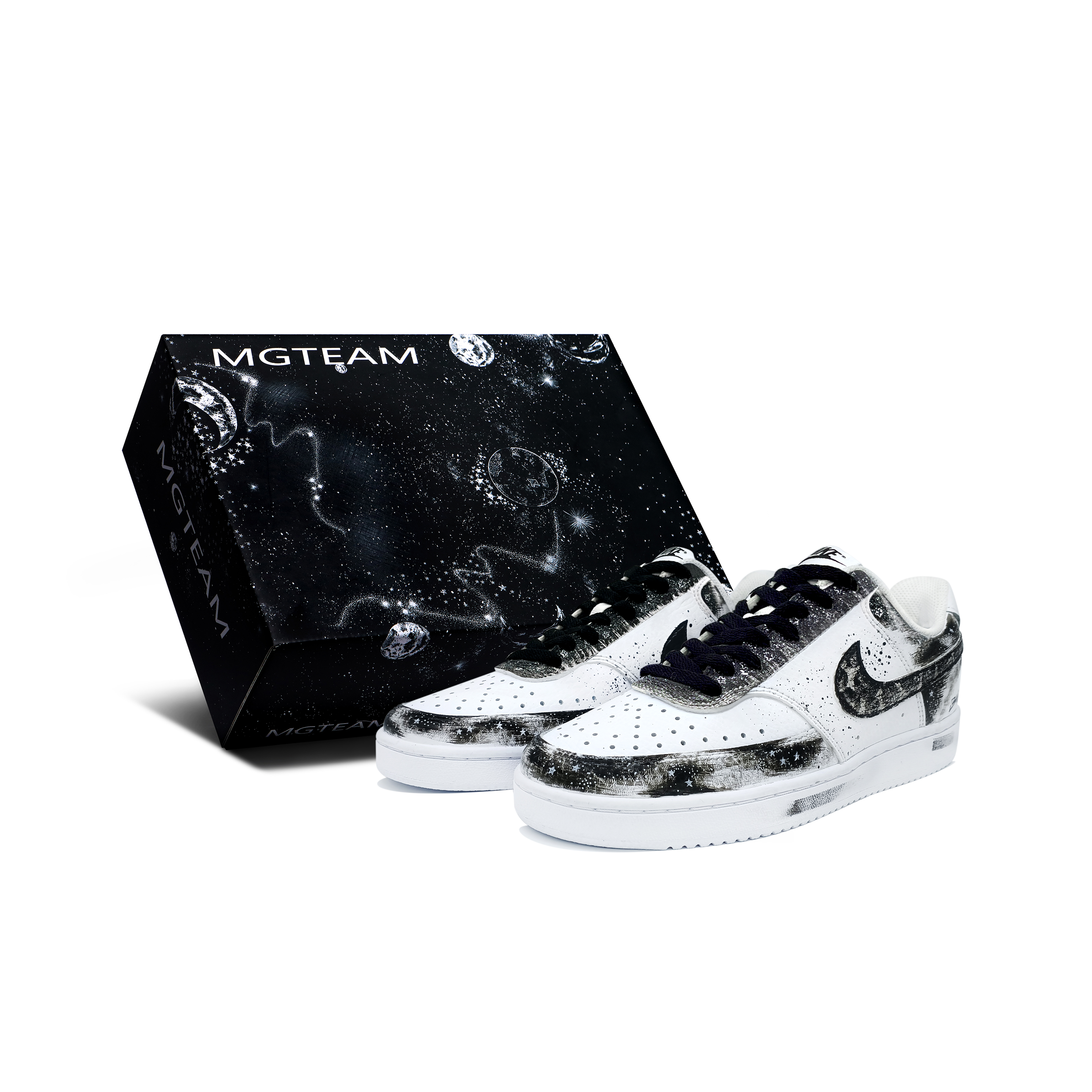 Nike Кроссовки для скейтбординга Court Vision 1 Low Top, мужские, черно-белые 
Nike Кроссовки для скейтбординга Court Vision 1 Low Top, мужские, черно-белые