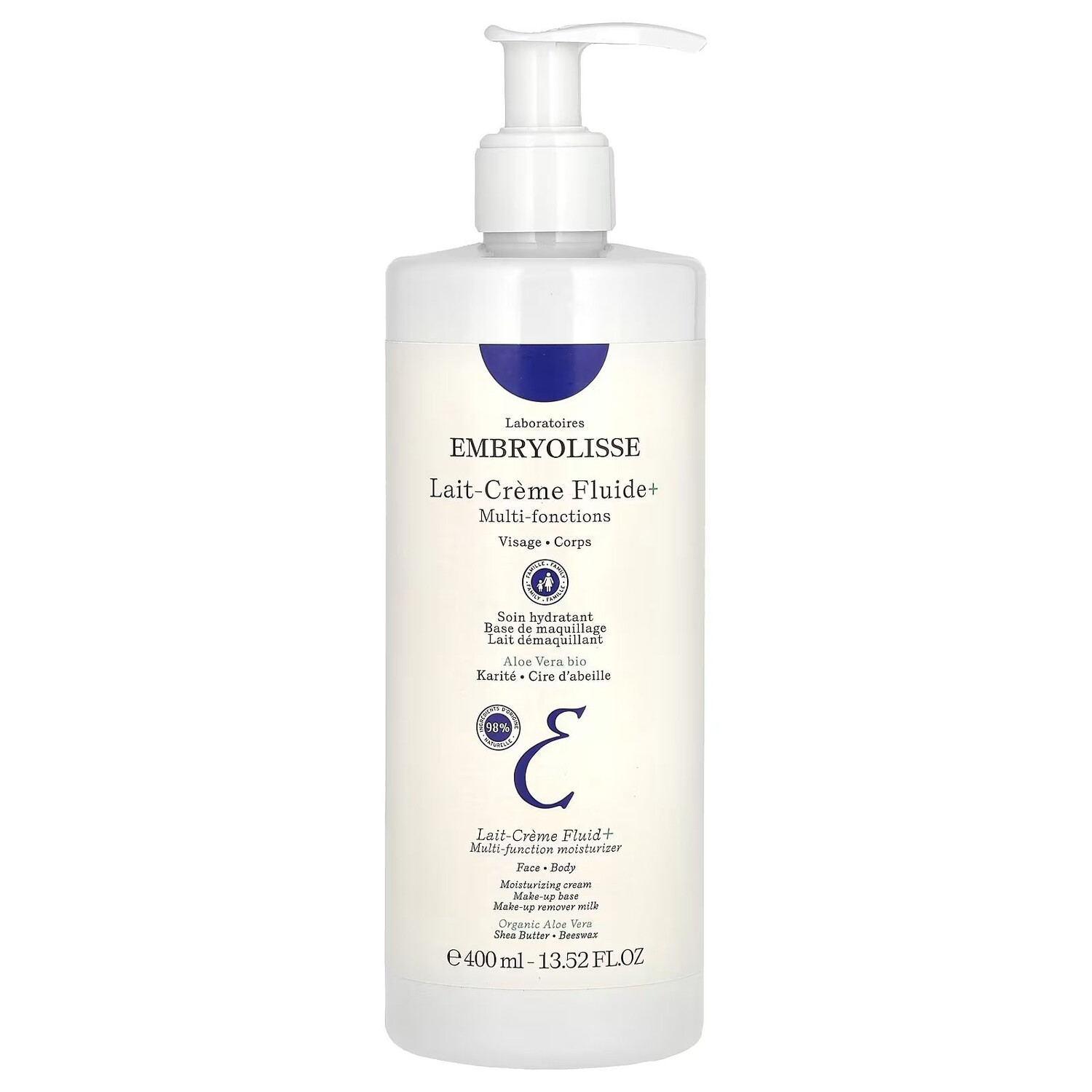 Lait-Creme Fluid+, Многофункциональный увлажняющий крем, 400 мл (13,52 жидк. унции) Embryolisse
Lait-Creme Fluid+, Многофункциональный увлажняющий крем, 400 мл (13,52 жидк. унции) Embryolisse