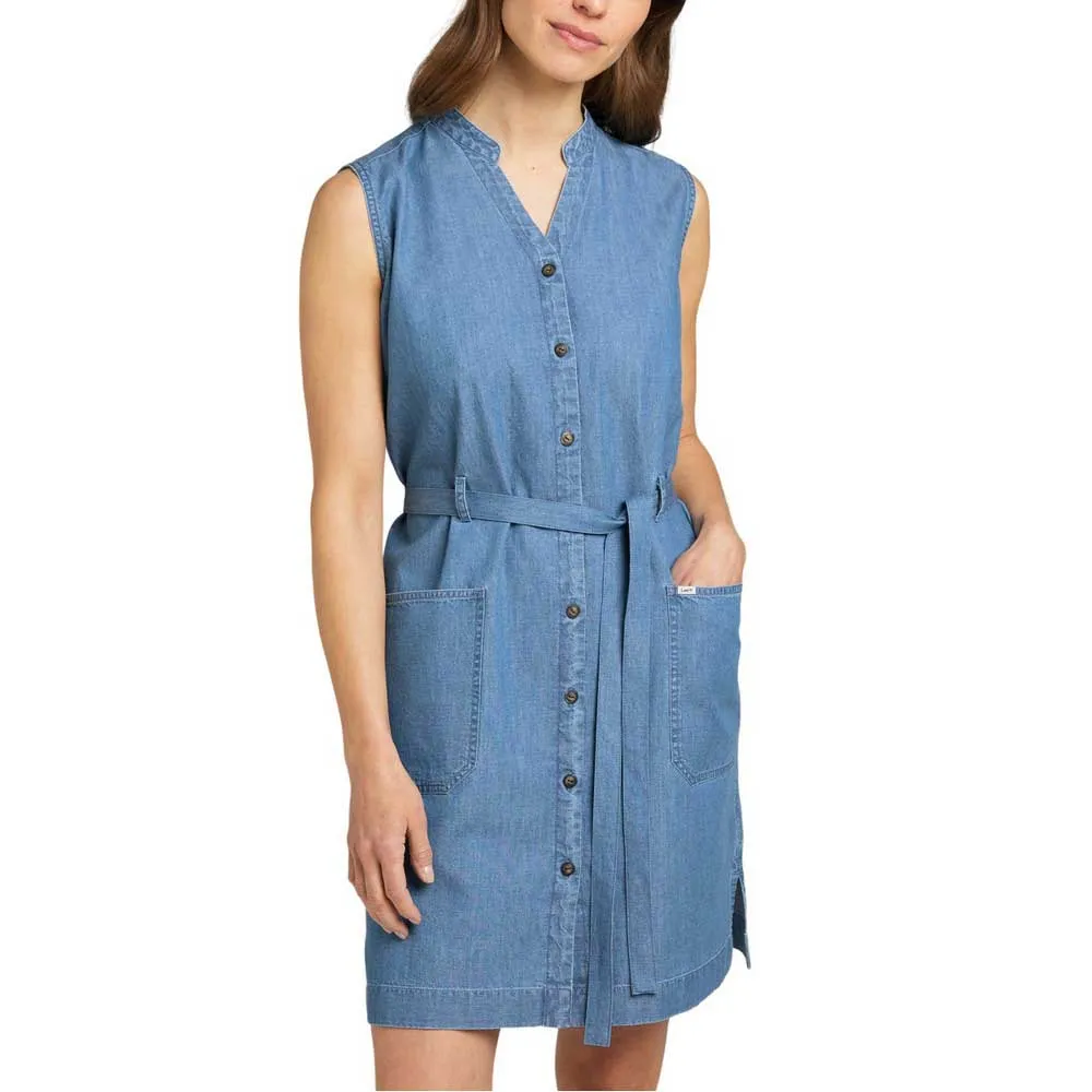 Платье Lee Summer sleeveless short, синий 
Платье Lee Summer sleeveless short, синий