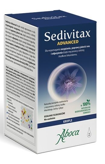 Препарат, который успокаивает и облегчает засыпание Aboca Sedivitax Advanced Krople 30 мл, 30 мл 
Препарат, который успокаивает и облегчает засыпание Aboca Sedivitax Advanced Krople 30 мл, 30 мл