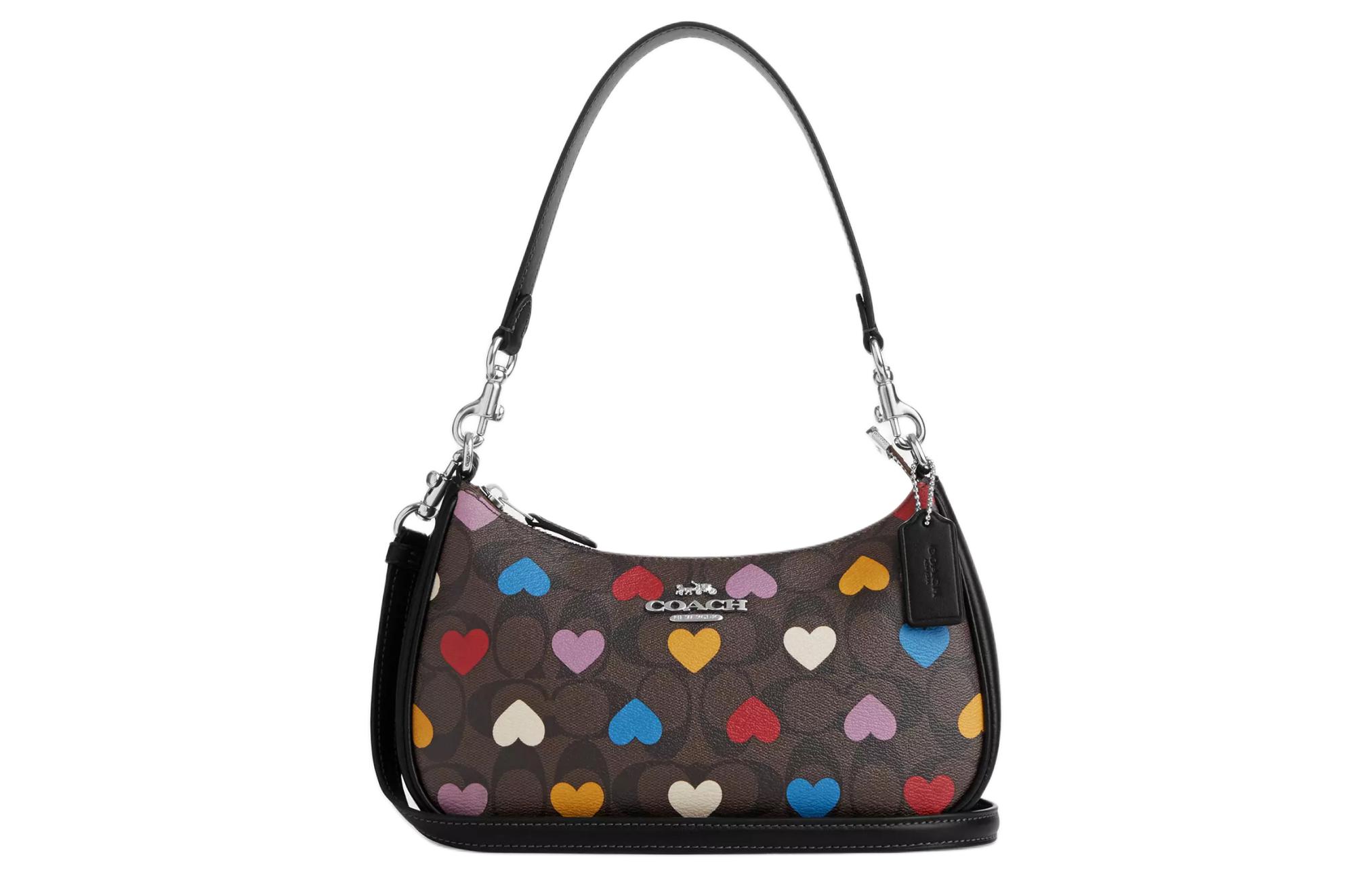 COACH Терри холщовая с кожаными вставками портативная сумка через плечо женская серебристо-коричневая черная мультиколор
COACH Терри холщовая с кожаными вставками портативная сумка через плечо женская серебристо-коричневая черная мультиколор